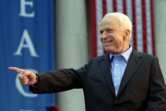 Senator John McCain campaigns with Senator Joe Lieberman in Pennsylvania, September 22, 2008