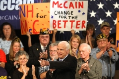 Senator John McCain campaigns with veterans, 2008