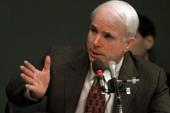 Senator John McCain at Senate Commerce Committee hearing on anti-tobacco bill, 1998