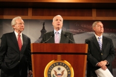 Senators Joe Lieberman, John McCain, Lindsey Graham hold press conference, 2009