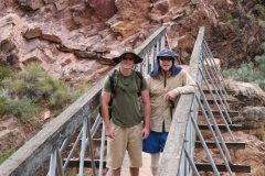 John and Jack McCain climb the Grand Canyon rim to rim, 2006