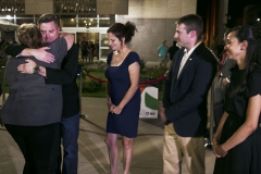 PHOENIX — AUG 29: McCain kids greet vistors to their dad’s caskets outside the Arizona Capitol Bldg. tonight in Phoenix, Arizona. JAc McCain, Sidney McCain, Jimmy McCain (Photo by David Hume Kennerly/McCain Family)